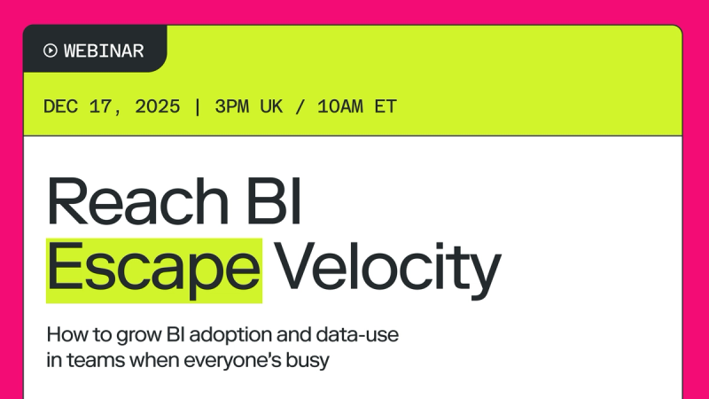 Reach BI Escape Velocity