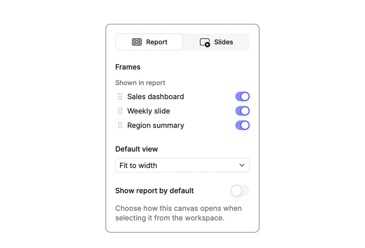 Present straight from the canvas