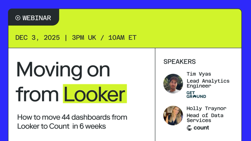 Moving on from Looker